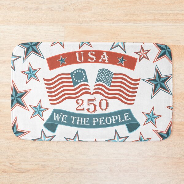 Item preview, America 250 Crossed Flags USA Patriotic Semi Quincentennial Birthday designed and sold by theartofvikki.
