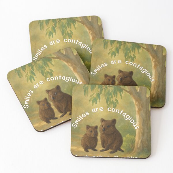 Item preview, Smiles Are Contagious – Quokka Forest Artwork designed and sold by GeoWild Designs.