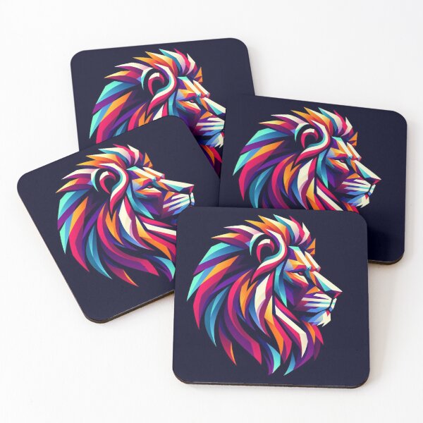 Item preview, Colorful geometric lion  designed and sold by Dogandesighn.