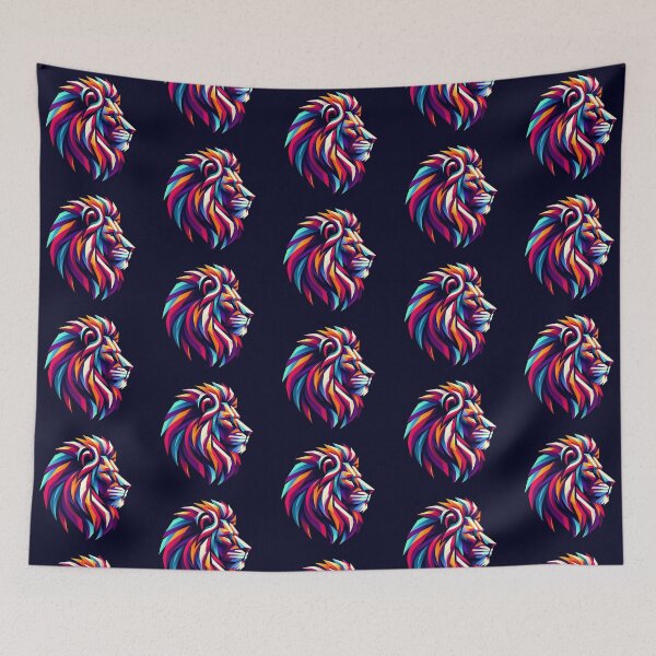 Item preview, Colorful geometric lion  designed and sold by Dogandesighn.