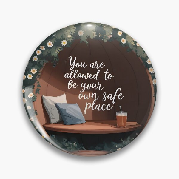 Item preview, You Are Allowed To Be Your Own Safe Place, Self Care Daisy Quote Art designed and sold by MoMidoStore.