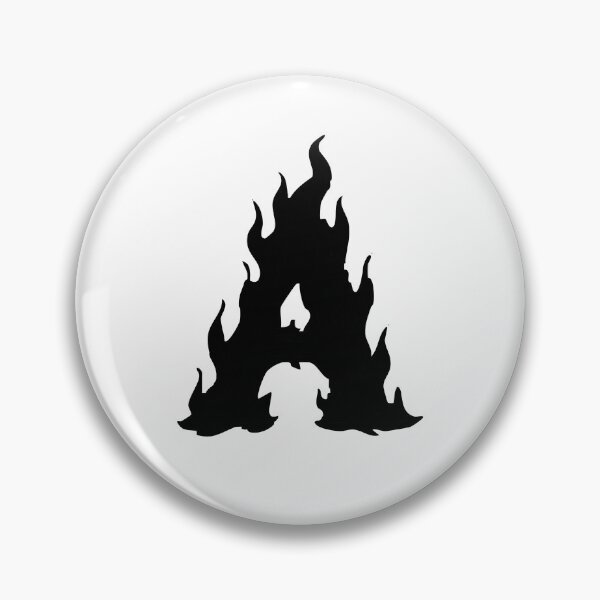 Item preview, Flaming A Letter Monogram –  Black Edition designed and sold by uncoXab.