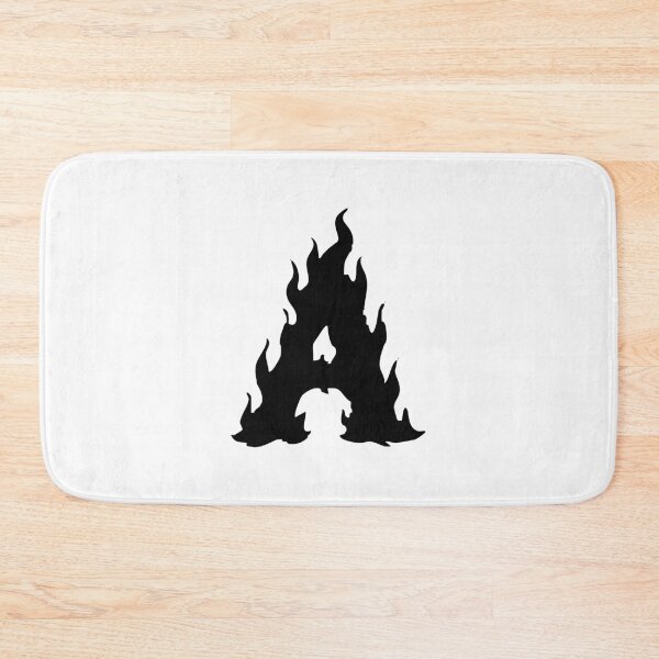 Item preview, Flaming A Letter Monogram –  Black Edition designed and sold by uncoXab.