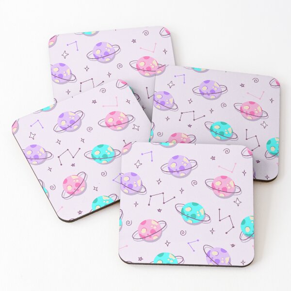 Item preview, Multicolor Saturn Planets Pattern designed and sold by Farissa Designs.
