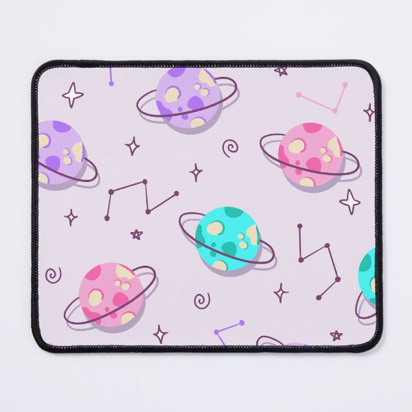 Item preview, Multicolor Saturn Planets Pattern designed and sold by Farissa Designs.