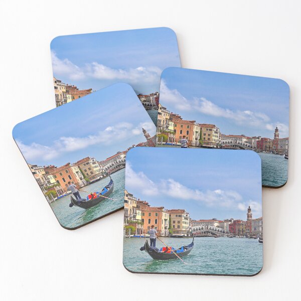Item preview, The Grand Canal with colorful buildings,gondolas and Rialto Bridge, Venice,Italy designed and sold by goceris.