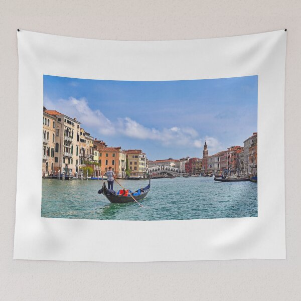 Item preview, The Grand Canal with colorful buildings,gondolas and Rialto Bridge, Venice,Italy designed and sold by goceris.