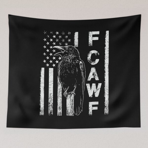 Item preview, Bandera de EE. UU. del Cuervo Negro, F-Caw-F Divertido pájaro negro FCAWF Luna Gótico Humor adulto designed and sold by ivotee.