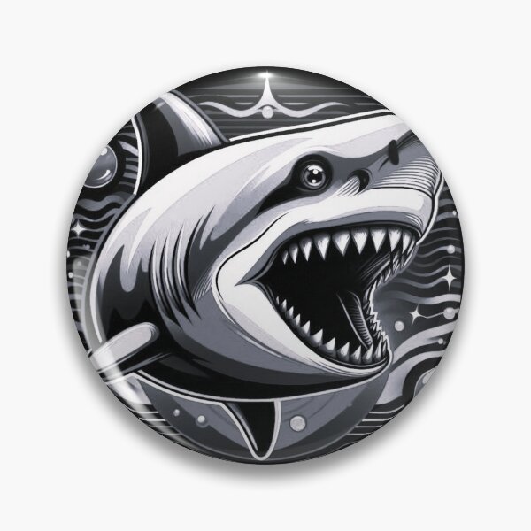 Item preview, blackwhite wild shark designed and sold by Dogandesighn.