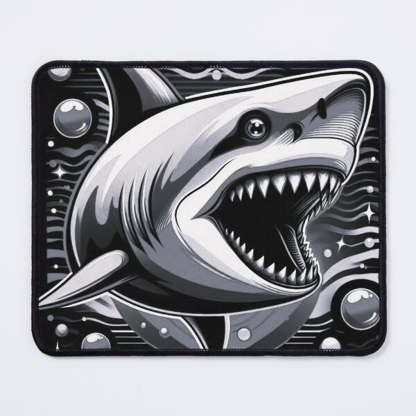 Item preview, blackwhite wild shark designed and sold by Dogandesighn.