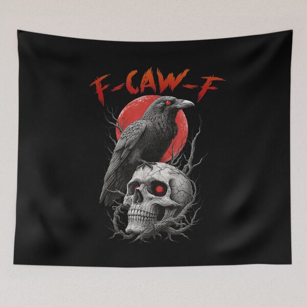 Item preview, Cuervo negro, F-Caw-F Divertido pájaro negro FCAWF Luna Gótico Humor adulto designed and sold by ivotee.