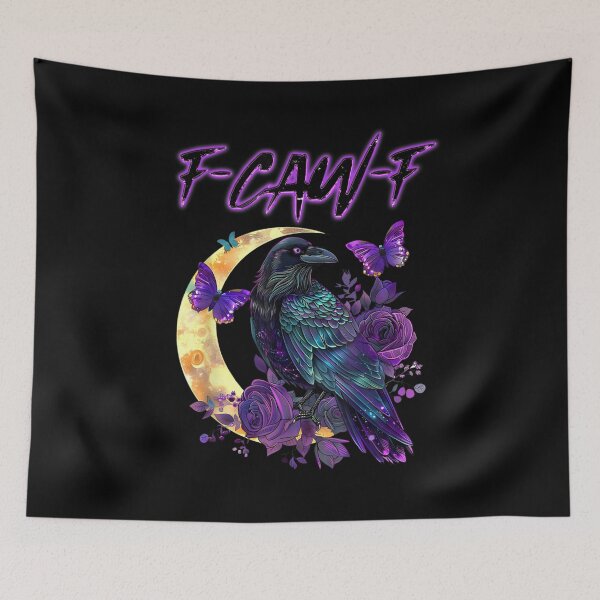 Item preview, Cuervo negro, F-Caw-F Divertido pájaro negro FCAWF Luna Gótico Humor adulto designed and sold by ivotee.