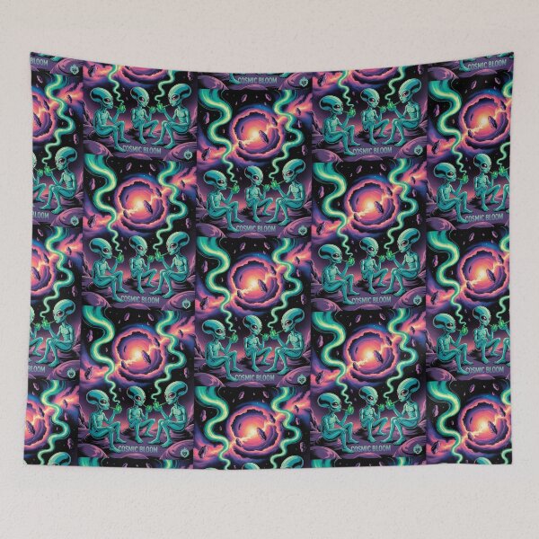 Item preview, Cosmic bloom alien weed designed and sold by GreenKingShop.