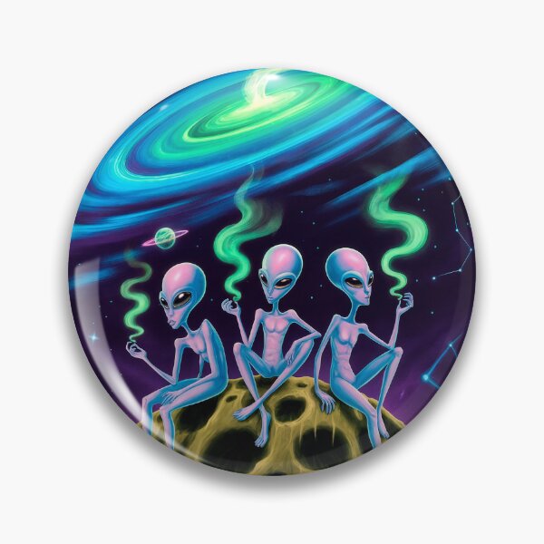 Item preview, Smoking galaxy alien weed designed and sold by GreenKingShop.