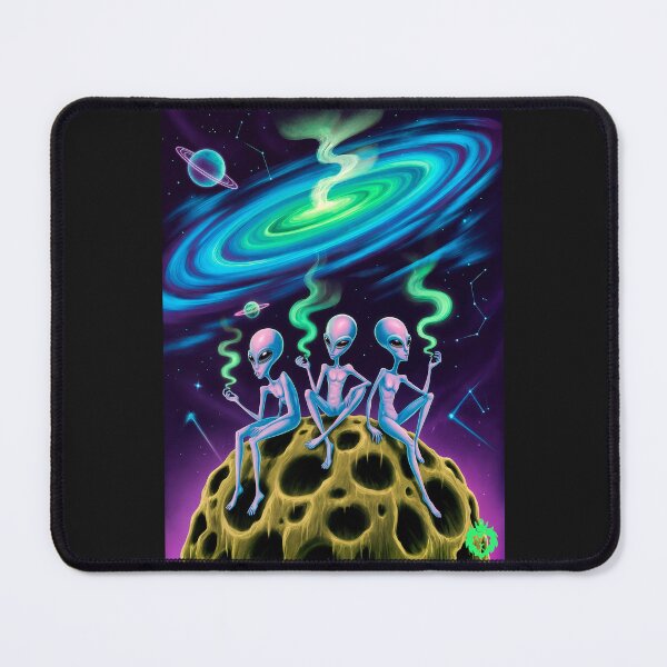 Item preview, Smoking galaxy alien weed designed and sold by GreenKingShop.