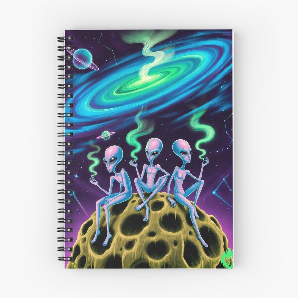 Item preview, Smoking galaxy alien weed designed and sold by GreenKingShop.