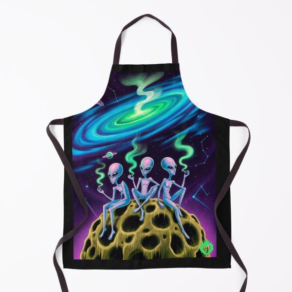 Item preview, Smoking galaxy alien weed designed and sold by GreenKingShop.