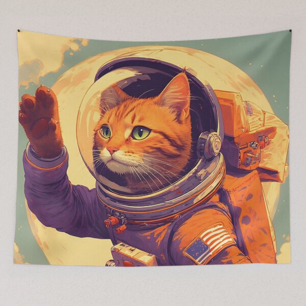Item preview, Purple Space Cat designed and sold by she-devil-shirt.