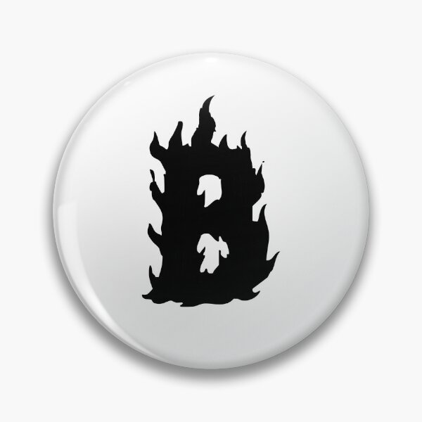 Item preview, Flaming B Letter Monogram –  Black Edition designed and sold by uncoXab.