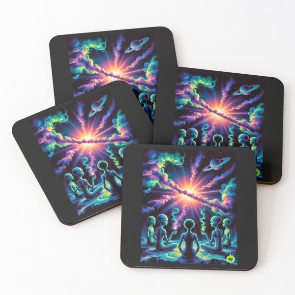 Item preview, Trippy alien weed designed and sold by GreenKingShop.