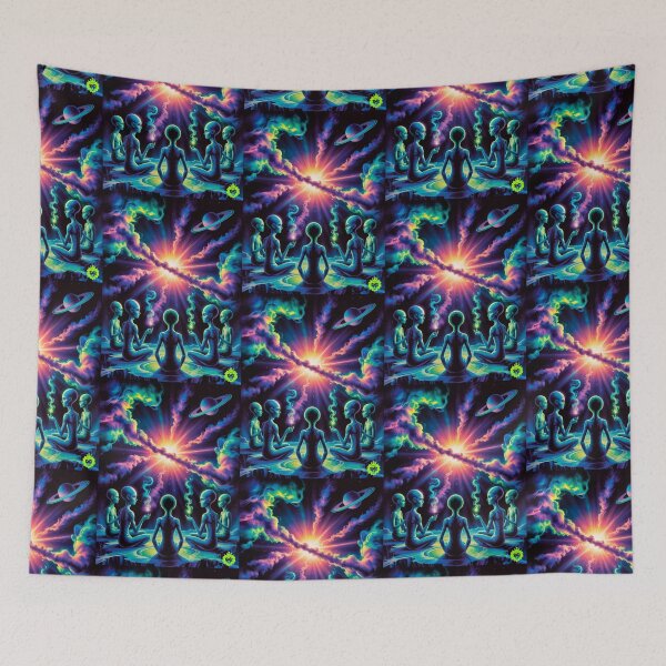 Item preview, Trippy alien weed designed and sold by GreenKingShop.