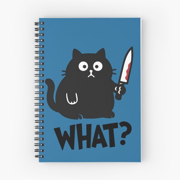 Item preview, Chubby Cat What? Murderous Cat With Knife designed and sold by SnapLabDesigns.