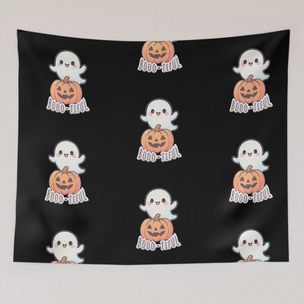 Item preview, Kawaii Ghost Sticker Popping Out of Pumpkin | Cute Halloween Vinyl Sticker | Spooky-Cute Pumpkin Ghost Art designed and sold by dailyprintables.