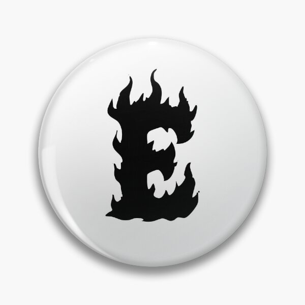 Item preview, Flaming E Letter Monogram –  Black Edition designed and sold by uncoXab.