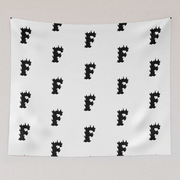 Item preview, Flaming F Letter Monogram –  Black Edition designed and sold by uncoXab.