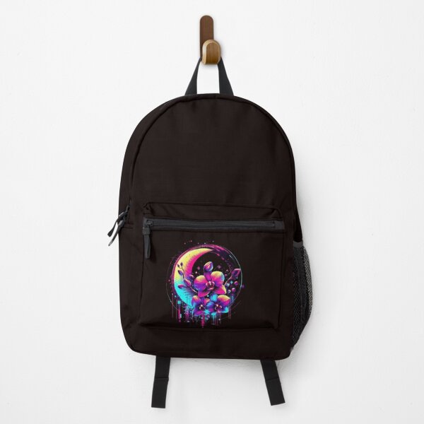 Item preview, Cosmic Flora Glitch Art - Futuristic Moon Flowers Neon - Cyberpunk Digital Surrealism designed and sold by trend-forge.