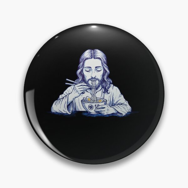 Item preview, Jesus Eating Noodles Funny   designed and sold by TeeARTHY.