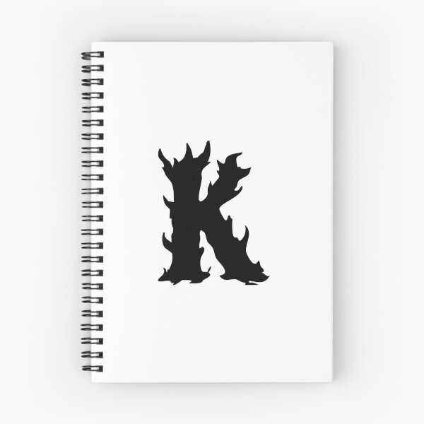 Item preview, Flaming K Letter Monogram –  Black Edition designed and sold by uncoXab.