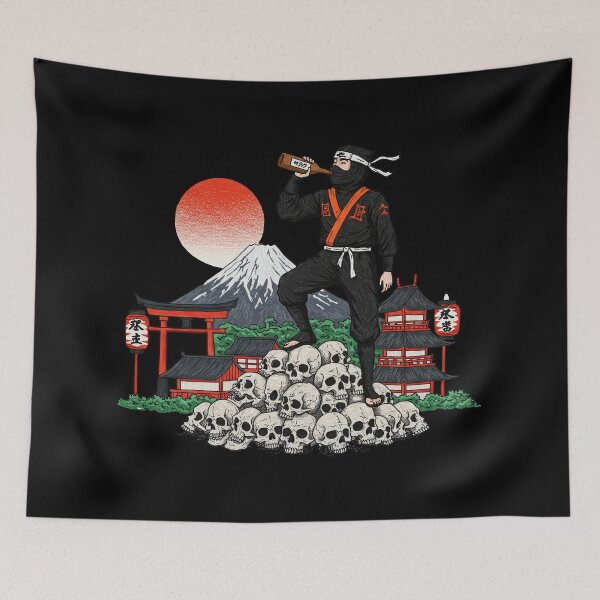 Item preview, Cool Ninja Warrior with Katana  designed and sold by TeeARTHY.