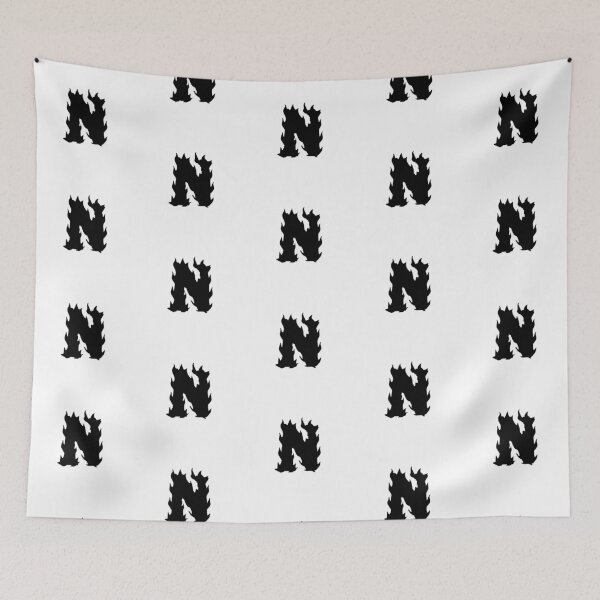 Item preview, Flaming N Letter Monogram –  Black Edition designed and sold by uncoXab.