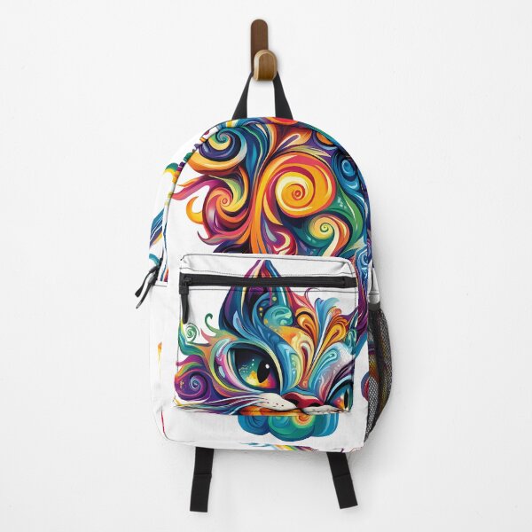 Item preview, Psychedelic Rainbow Cat Illustration designed and sold by DesignArtist.ia.