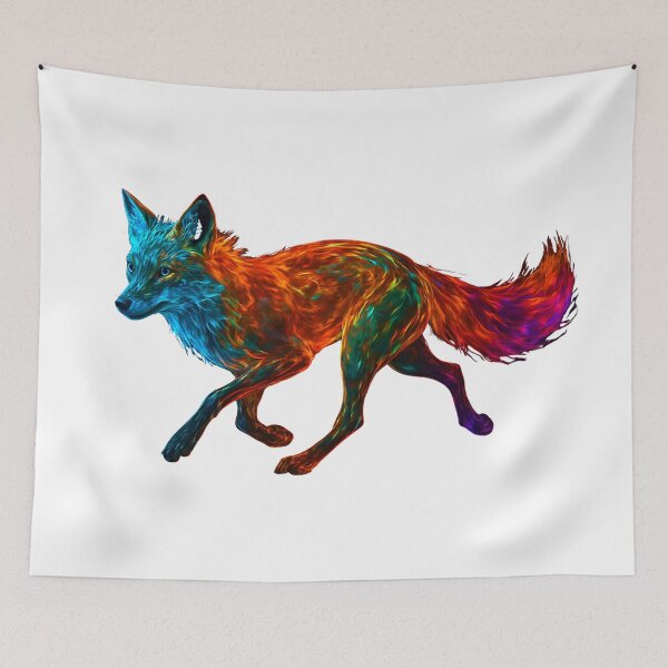 Item preview, Vibrant Colorful Fox Art designed and sold by GloriousArtSKD.