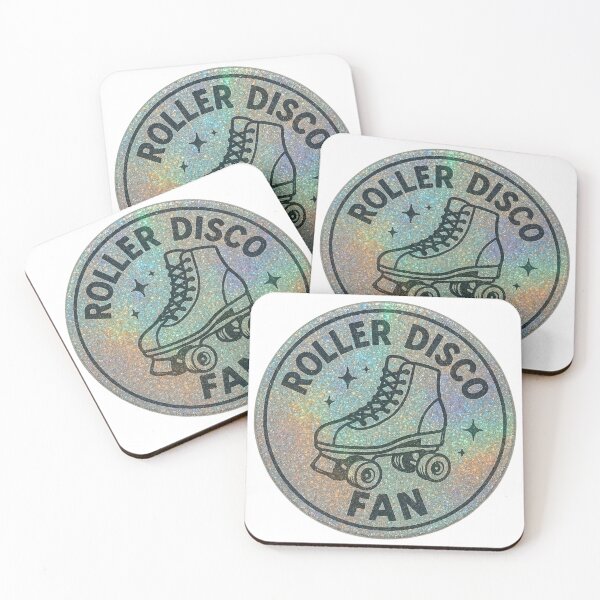 Item preview, Retro Roller Skate Design with Glittery Holographic Background designed and sold by Creative88Art.