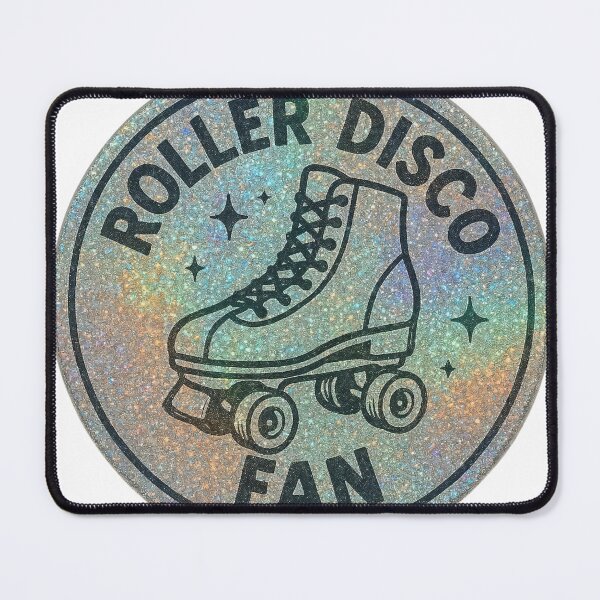 Item preview, Retro Roller Skate Design with Glittery Holographic Background designed and sold by Creative88Art.