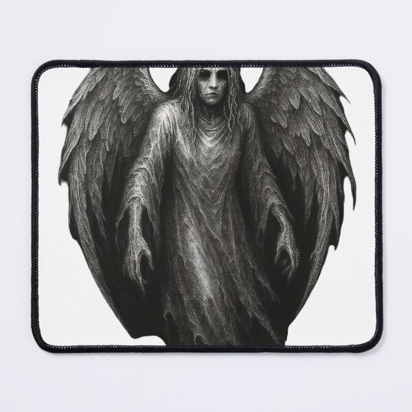 Item preview, Monochromatic Illustration of a Ghostly Figure with Wings designed and sold by Creative88Art.