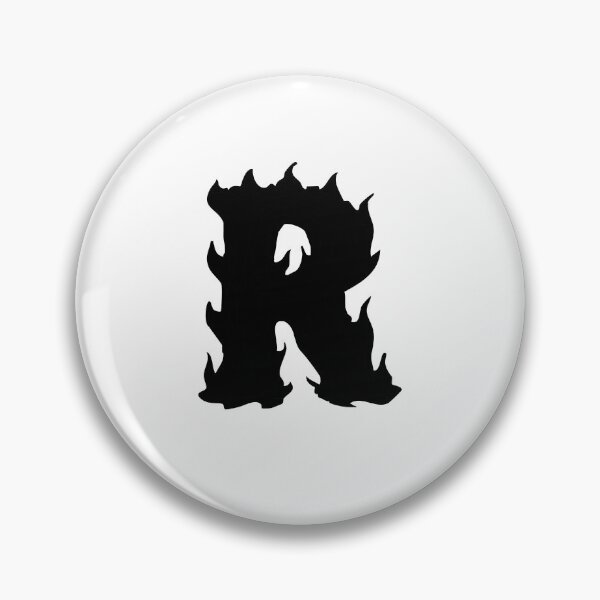 Item preview, Flaming R Letter Monogram –  Black Edition designed and sold by uncoXab.