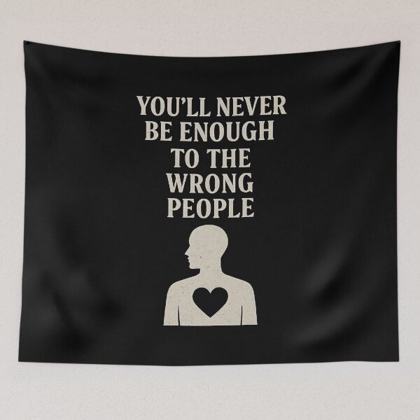 Item preview, Youll Never Be Enough Quote with Silhouette and Heart Graphic designed and sold by Weorus.