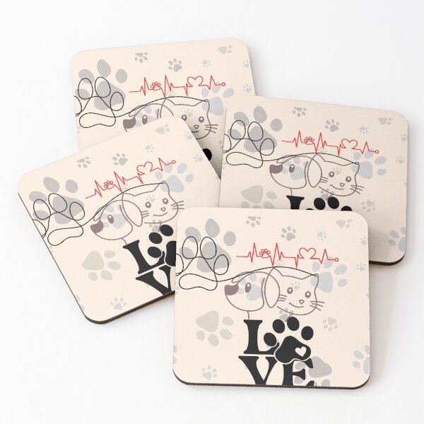 Item preview, Vet Med Heartbeat Dog and Cat Love designed and sold by ShumLab.