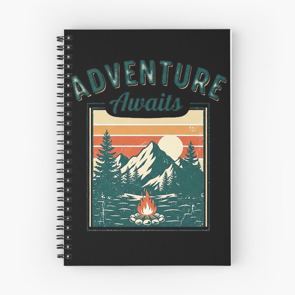 Item preview, Adventure Awaits Retro Camping Mountain Sunset Design designed and sold by FmDesigner87.