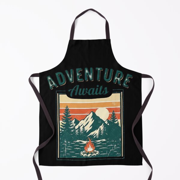 Item preview, Adventure Awaits Retro Camping Mountain Sunset Design designed and sold by FmDesigner87.