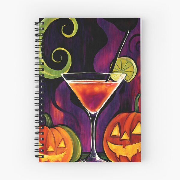 Item preview, Sip Into Halloween Fun with a Lime-Garnished Cocktail and Glowing Jack-o-Lanterns designed and sold by OlfactoART Studio.