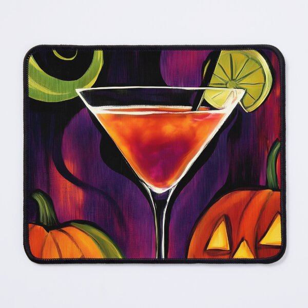 Item preview, Sip Into Halloween Fun with a Lime-Garnished Cocktail and Glowing Jack-o-Lanterns designed and sold by OlfactoART Studio.