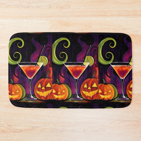 Item preview, Sip Into Halloween Fun with a Lime-Garnished Cocktail and Glowing Jack-o-Lanterns designed and sold by OlfactoART Studio.