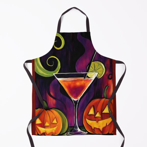 Item preview, Sip Into Halloween Fun with a Lime-Garnished Cocktail and Glowing Jack-o-Lanterns designed and sold by OlfactoART Studio.
