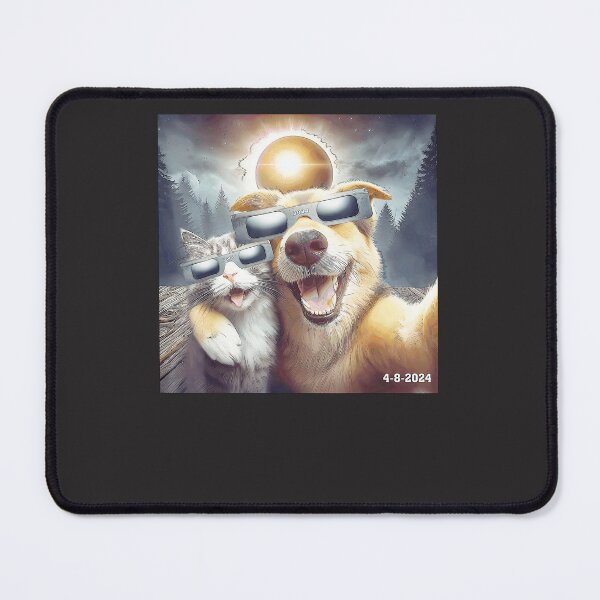 Item preview, Cat-And-Dog-Selfie-With-Solar-2024-Eclipse-Wearing-Glasses-(1) designed and sold by flankaocau.