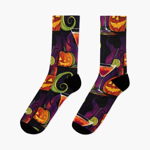 Item preview, Sip Into Halloween Fun with a Lime-Garnished Cocktail and Glowing Jack-o-Lanterns designed and sold by OlfactoART Studio.